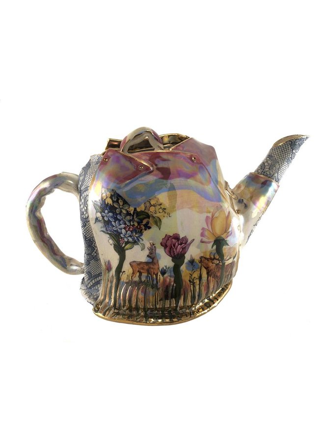 Secret Garden Lustre Tea Pot unique