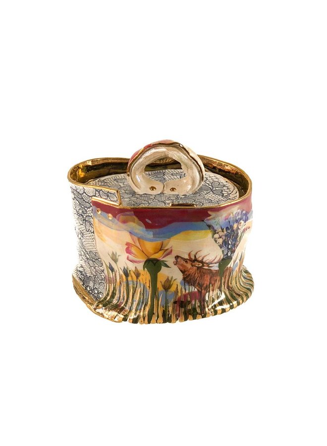 Secret Garden Lustre lidded Sugar bowl