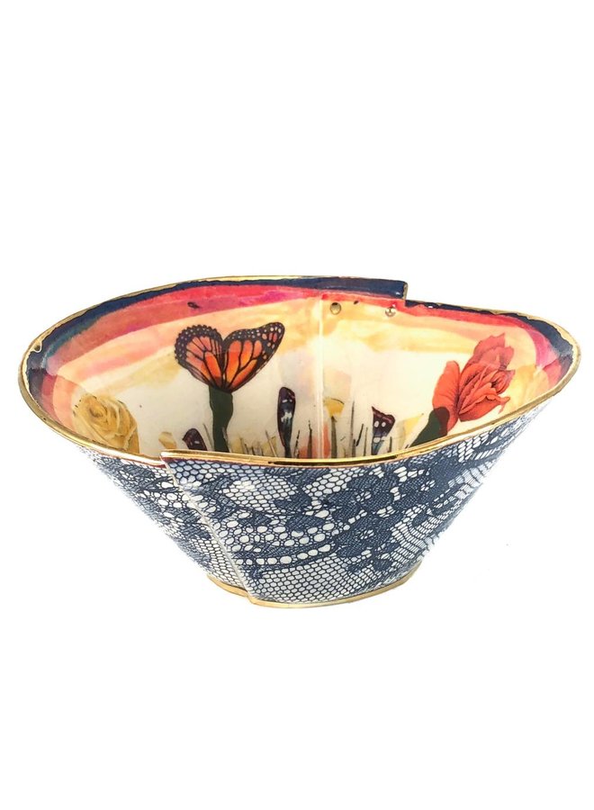 Secret Garden Red Lustre bowl sm