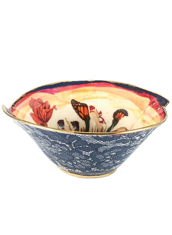 Secret Garden Red Lustre bowl sm