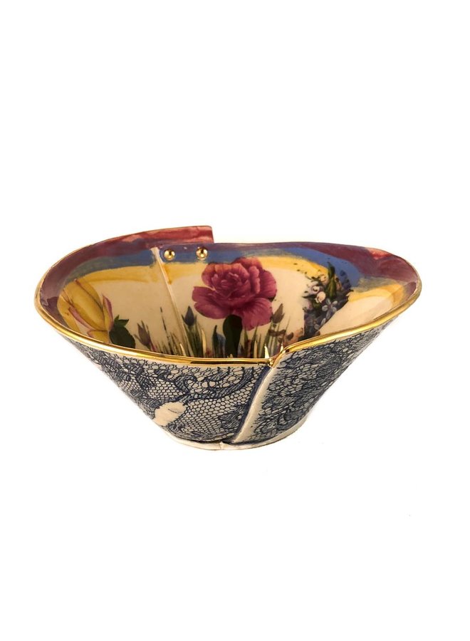 Secret Garden Pink Rim Lustre bowl sm