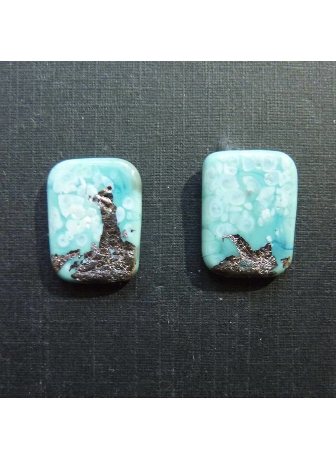 Dekorplatte blau silber