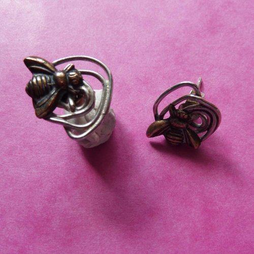 Xuella Arnold Bee studs silver and bronze earrings Xuella Arnold Bee studs silver and bronze earrings