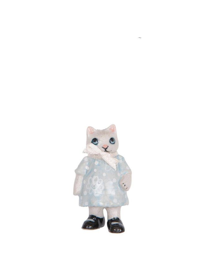 Kitten Girl charm hand painted porcelain