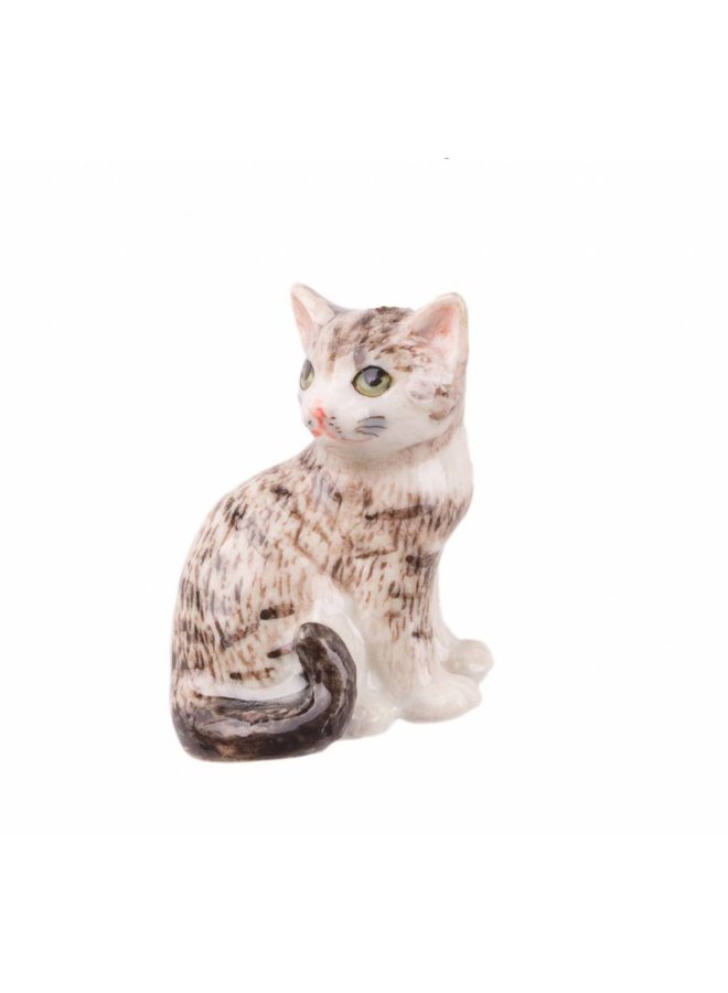 Tabby Katze handbemaltes Porzellan