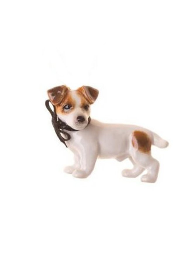 Jack Russel Dog charm hand painted porcelain