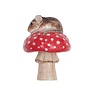Mouse on toadstool hand painted porcelain 064