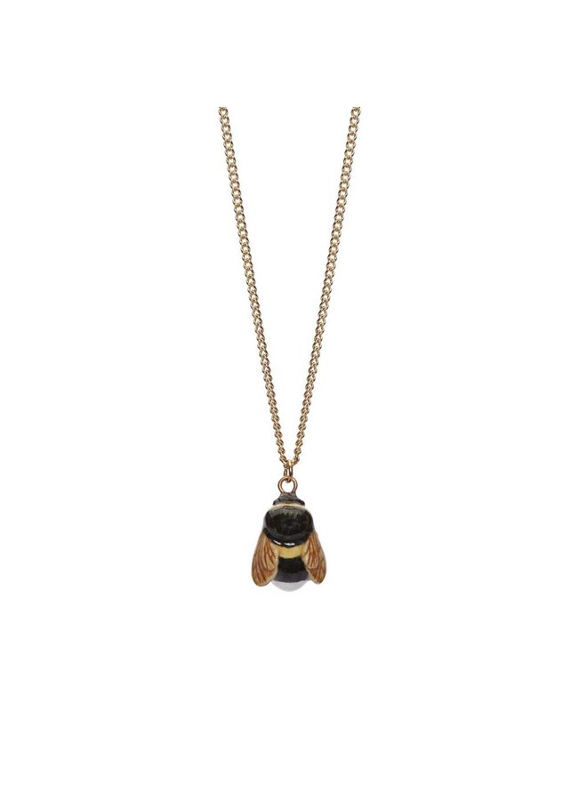 Copy of Tiny Bee charm necklace, gold plated chain