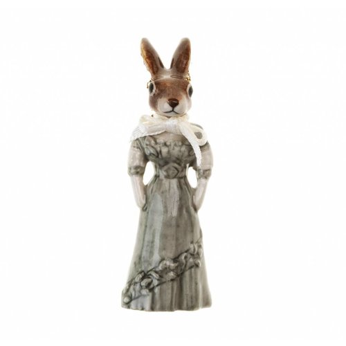 And Mary Mrs Rabbit charm hand painted porcelain And Mary Mrs Rabbit charm hand painted porcelain