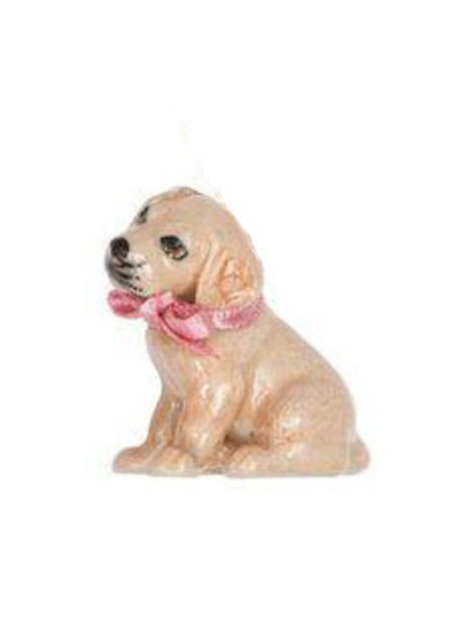 Golden Labrador Puppy charm porcelana pintada a mano