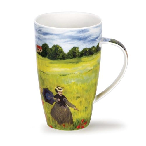 Dunoon Ceramics Taza alta de Monet Poppy Field de Caroline Dad Dunoon Ceramics Taza alta de Monet Poppy Field de Caroline Dad