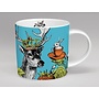 Menagerie stag large mug blue
