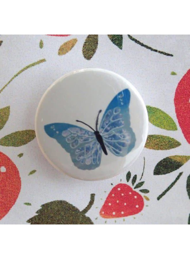 Strawberry and Butterfly Badge Card