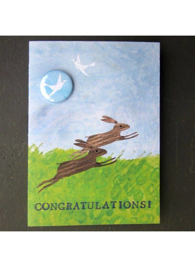 Grattis Hares Badge Card