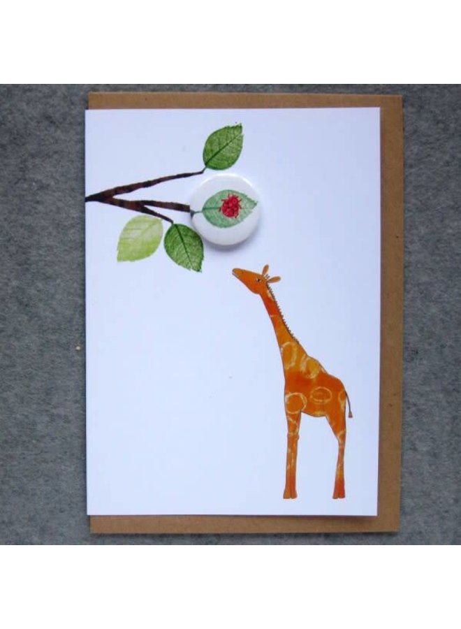 Giraffe and Beetle Badge Card 21