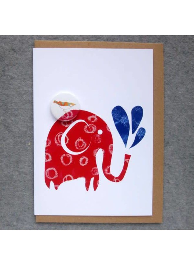Elephant Water Badge Card