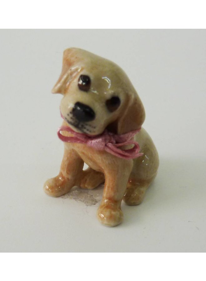 Golden Labrador Puppy charm porcelana pintada a mano