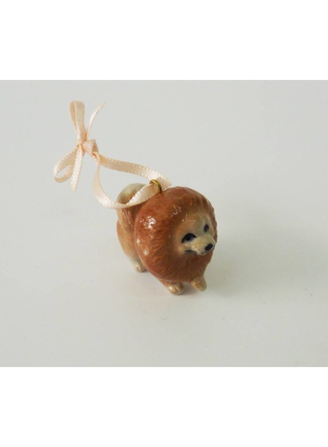 Pomeranian Dog charm hand painted porcelain