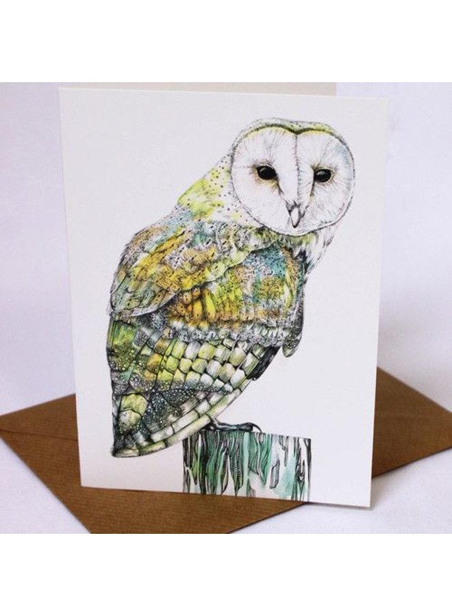 Owl card 5 x 10 cm