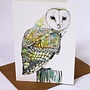 Owl card 5 x 10 cm
