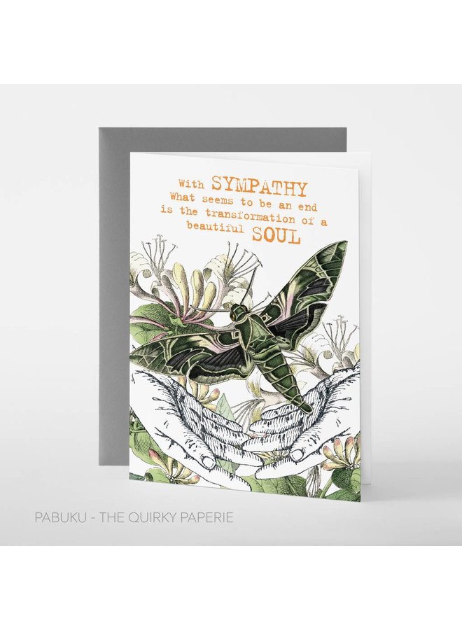 With sympathy soul card