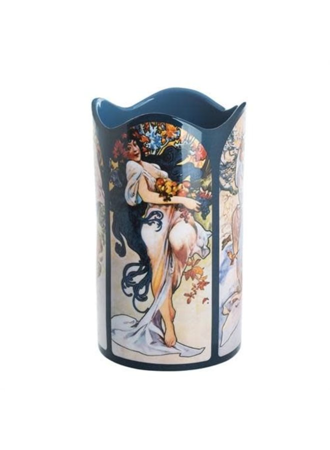 Mucha Four Seasons Silhouette Art Vase