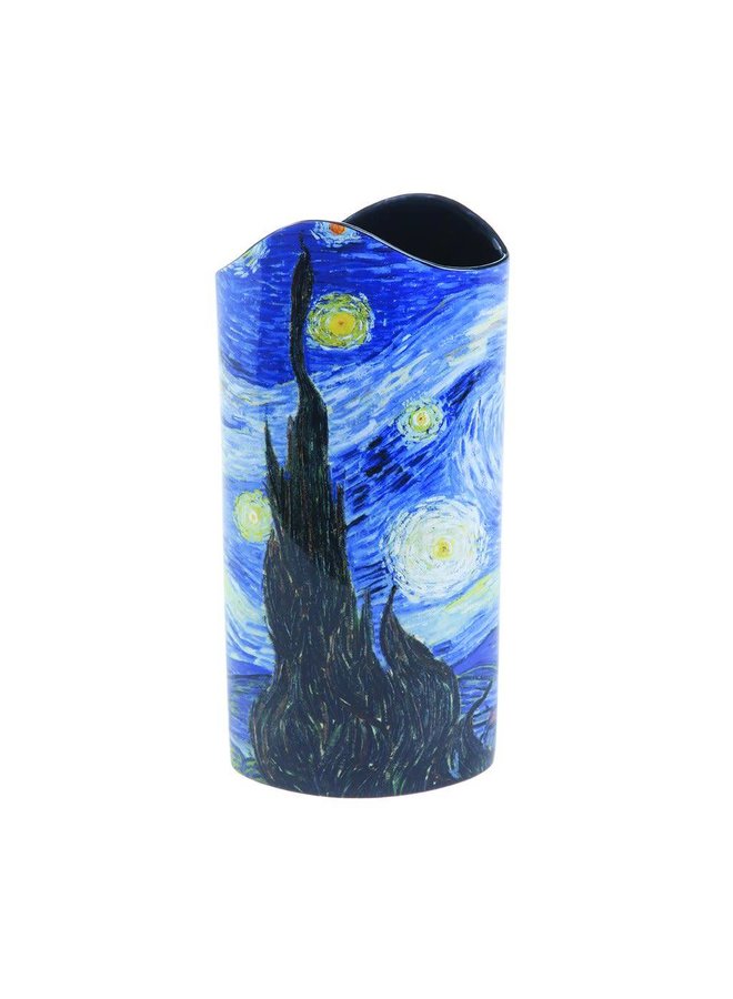 Van Gogh Starry Night Silhouette Art Jarrón 022