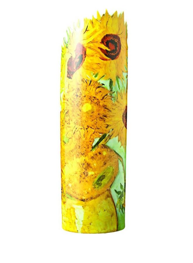 Van Gogh Sunflowers Silhouette Art Vase 024