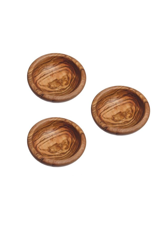 Olive Wood Dipping Bowl Set of 3