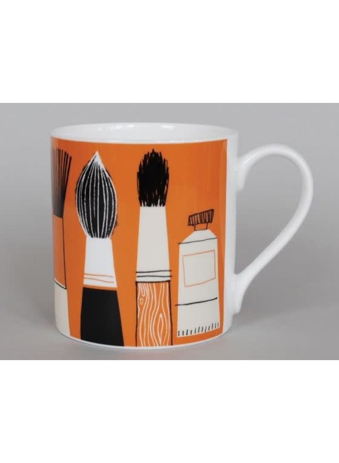 Gallery Mug Brushes Orange 022