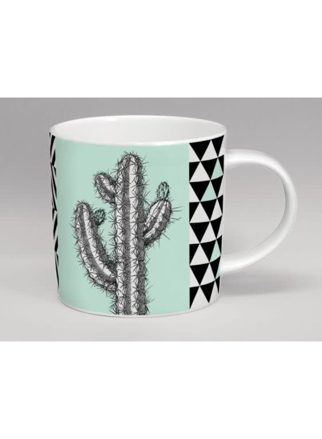 Taza alta de la menta del cactus del invernadero