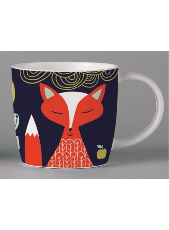 Folkland  Fox Dark Grey Mug 26