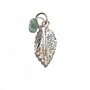 Leaf charm with crystal