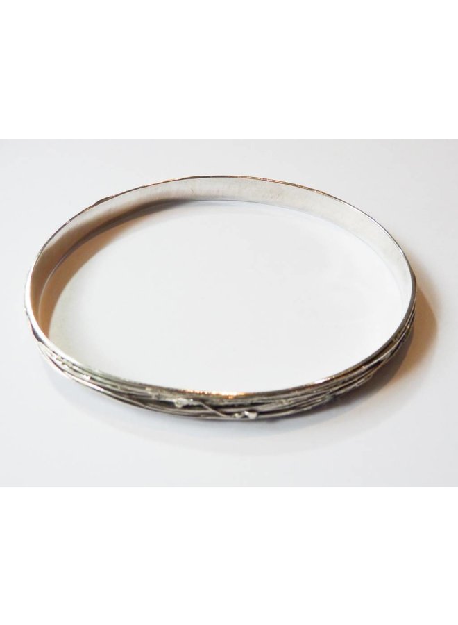 Wrap silver bangle