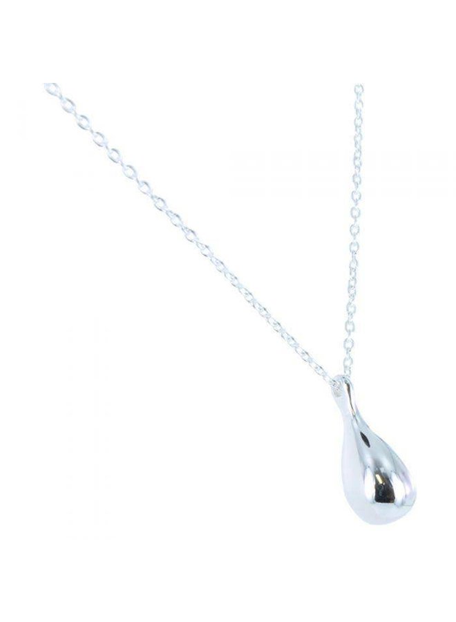 Teardrop silver necklace