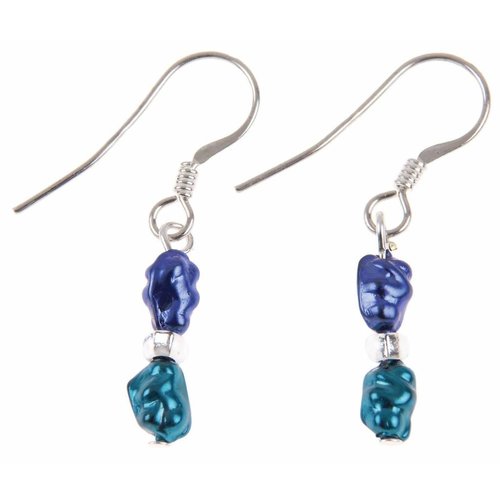 Carrie Elspeth Pendiente Mini Foil - Ocean Blues Carrie Elspeth Pendiente Mini Foil - Ocean Blues