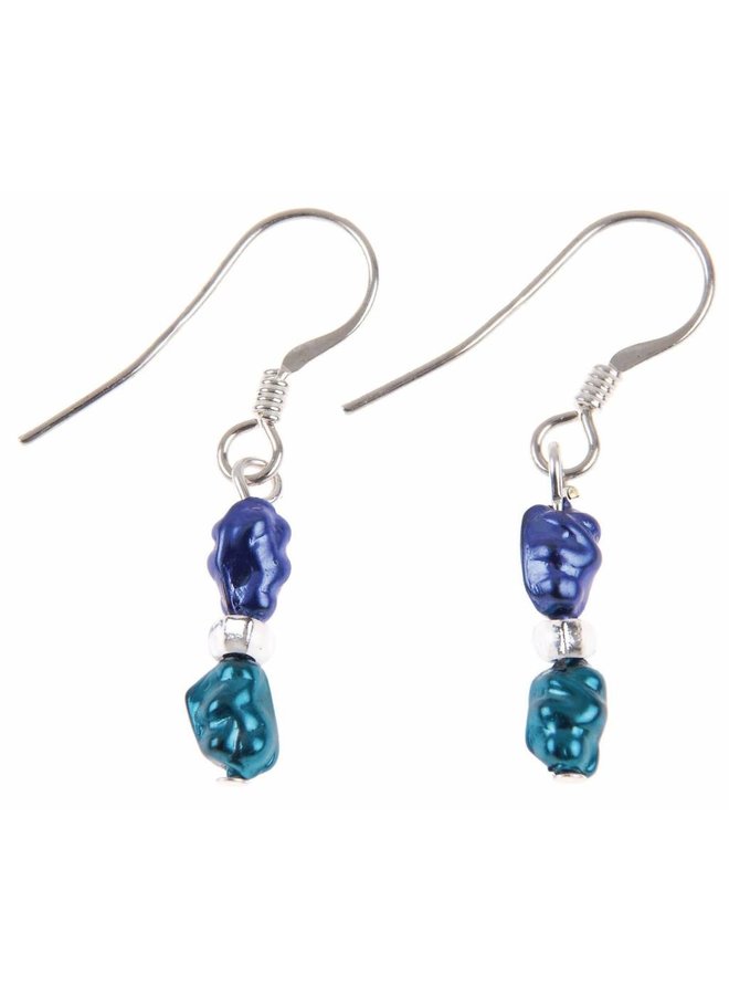 Earring Mini Foil - Ocean Blues