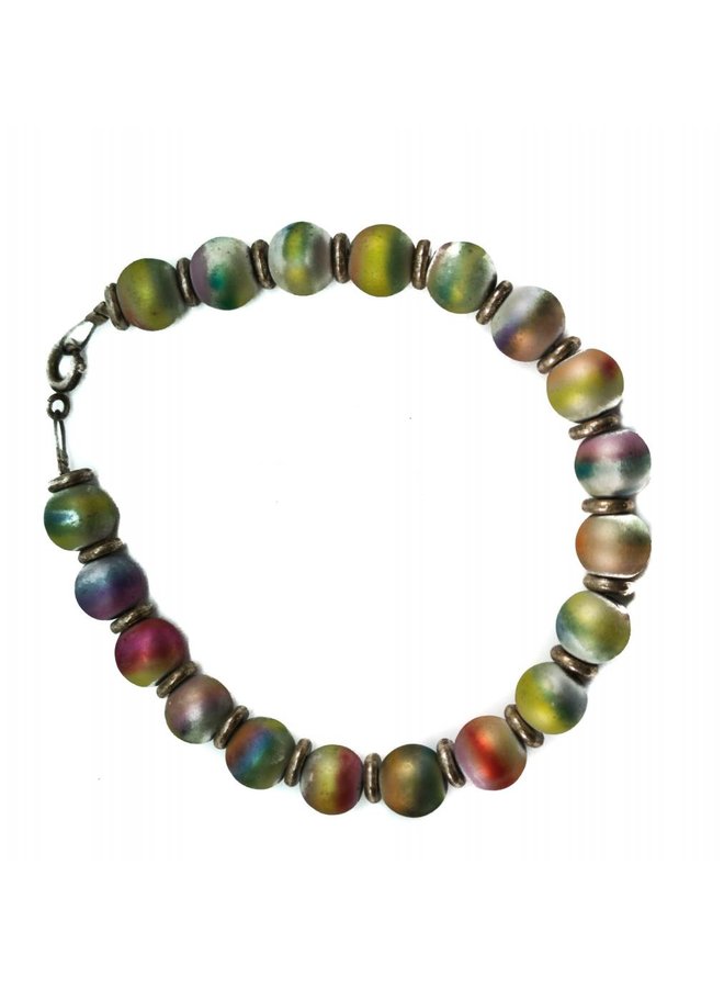 Pulsera Bolas Metálicas llenas -