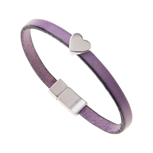 Carrie Elspeth Lila Kunstleder Herz Bettelarmband Carrie Elspeth Lila Kunstleder Herz Bettelarmband