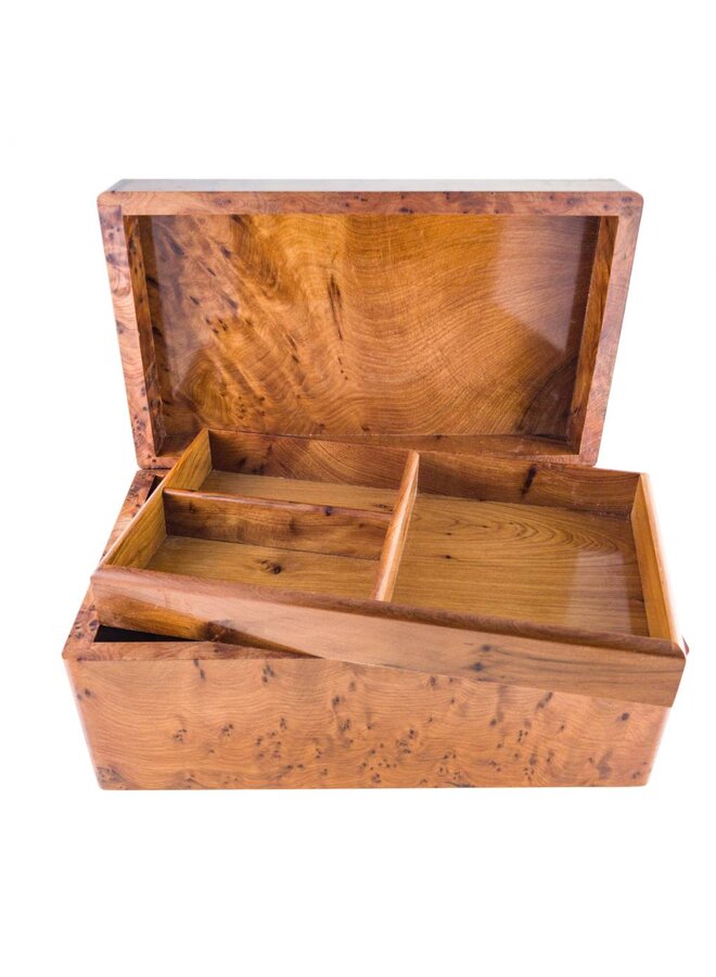 Schmetterlinge Holz und Zinn Klappbox 4 Abschnitte