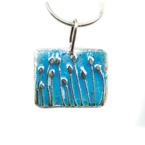 Maria Santos Land blass blaue Halskette Maria Santos Land blass blaue Halskette