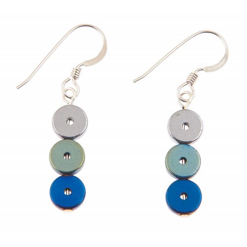 Carrie Elspeth Pendientes Platters Azules Carrie Elspeth Pendientes Platters Azules