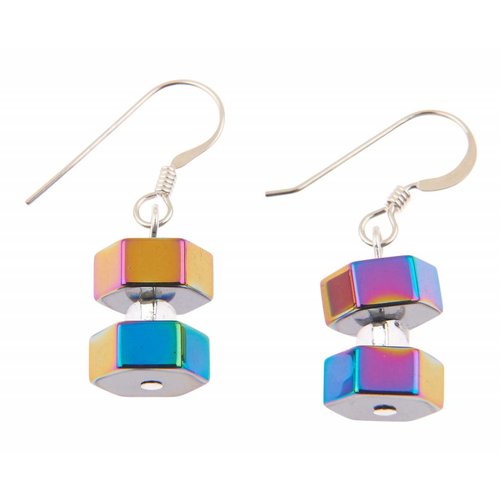 Carrie Elspeth Pendientes hexagonales Spectrum Carrie Elspeth Pendientes hexagonales Spectrum