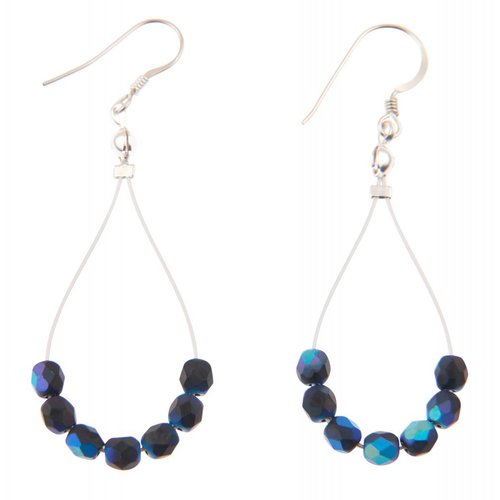 Carrie Elspeth Pendientes Blue Black Twists Carrie Elspeth Pendientes Blue Black Twists