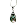 Pear Drop Inlaid Paua shell  necklace 122