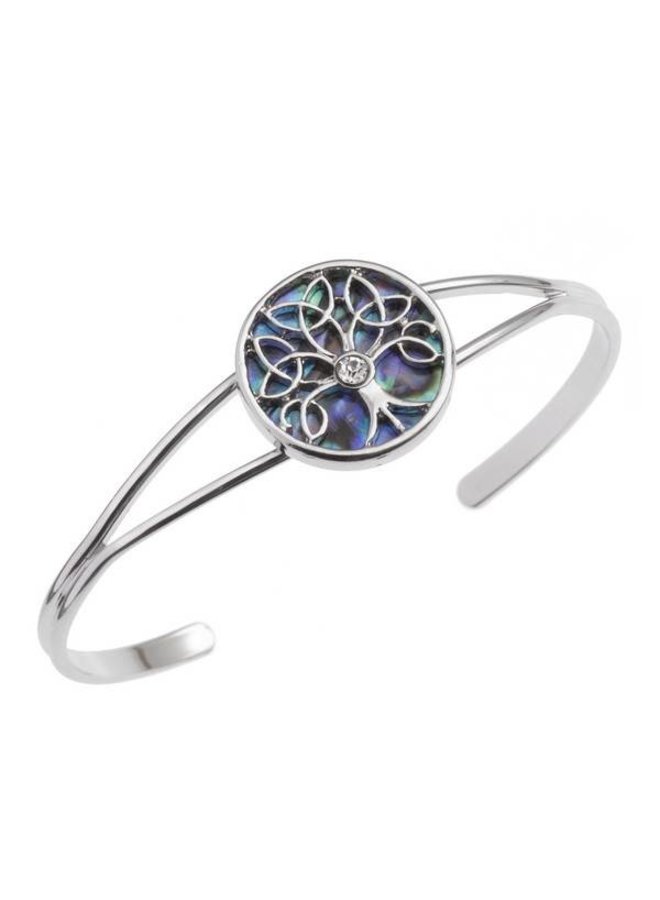 Celtic Tree of Life Inlaid  Paua shell  Bangle