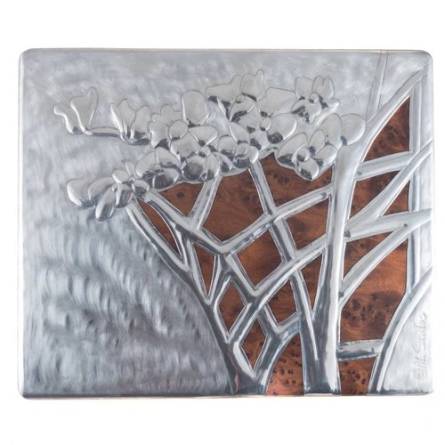 Maria Santos Dalia Tree Wood y Pewter box 12 secciones Maria Santos Dalia Tree Wood y Pewter box 12 secciones
