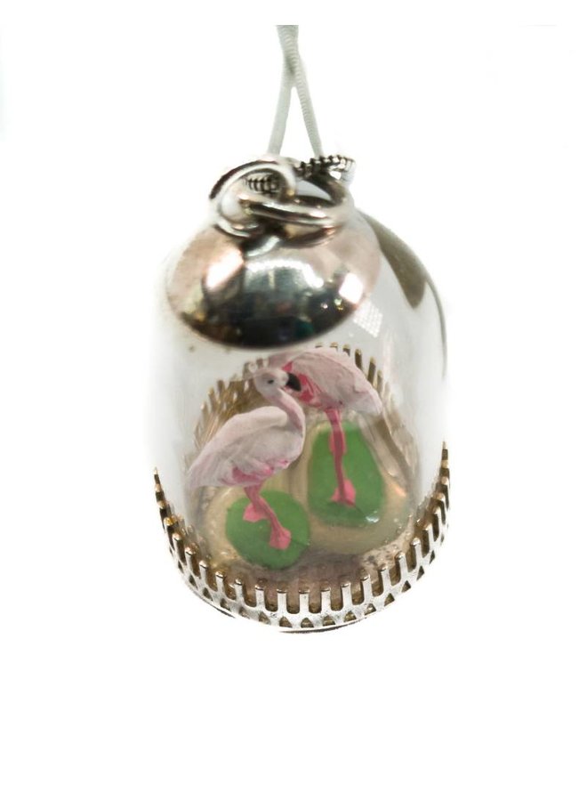 Dome diorama Flamingos Pendant