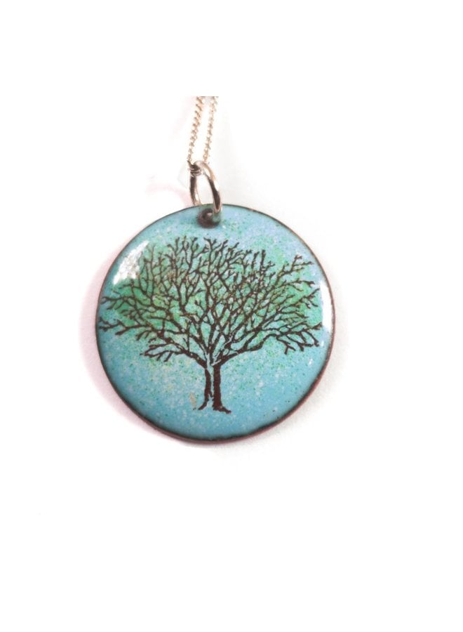 Circle tree necklace