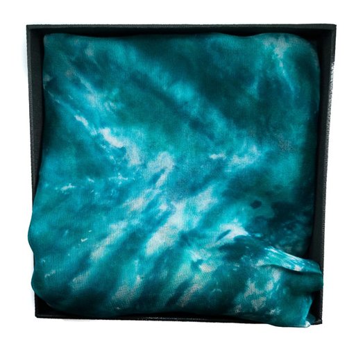 Lady Crow Silks Sirena larga Gossamer bufanda de seda en caja Lady Crow Silks Sirena larga Gossamer bufanda de seda en caja